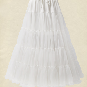 Multi-Layered Petticoat for Effortless Volume-White