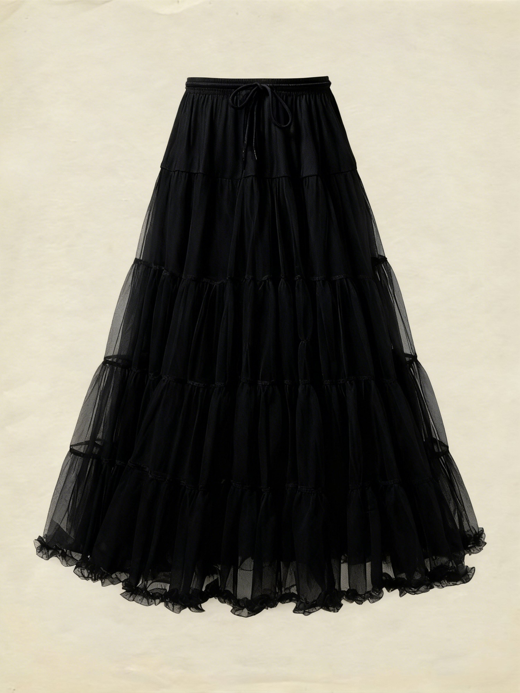 Multi-Layered Petticoat for Effortless Volume-White - Image 7