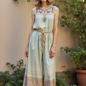 Women's Boho Art Print Casual Cotton Dress