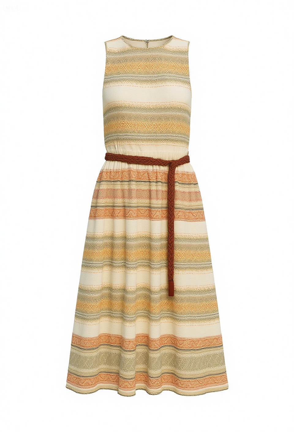 Women's Boho Art Print Casual Cotton Dress - Image 2