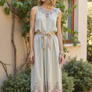 Women's Bohe Art Print Casual Cotton Dress